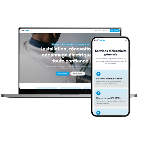 exemple de réalisation de site web pour artisan